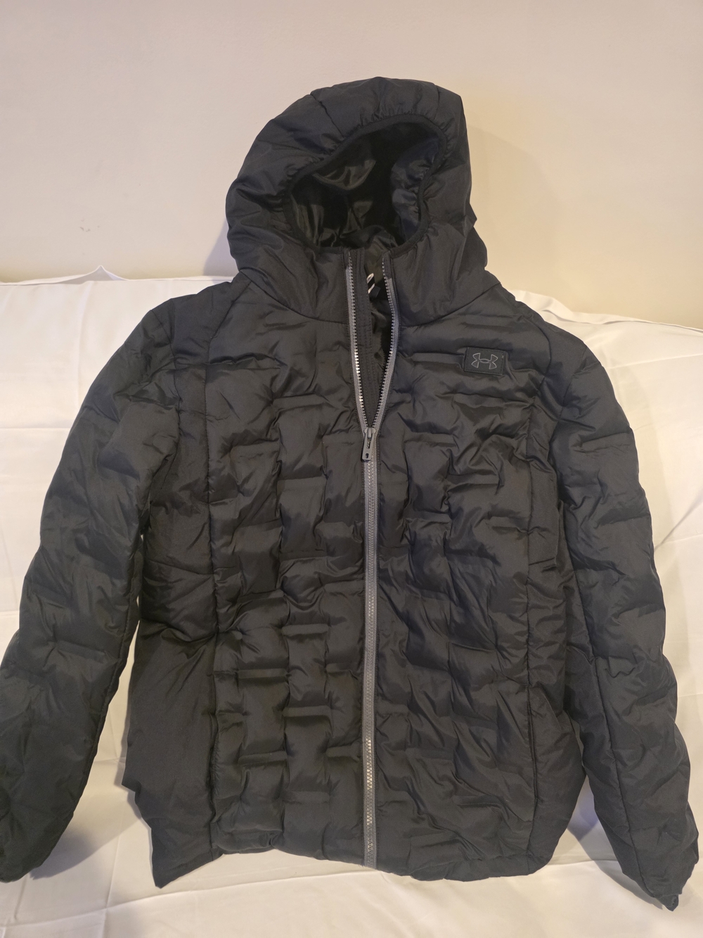 Under Armour Black Quilted Hooded Jacket